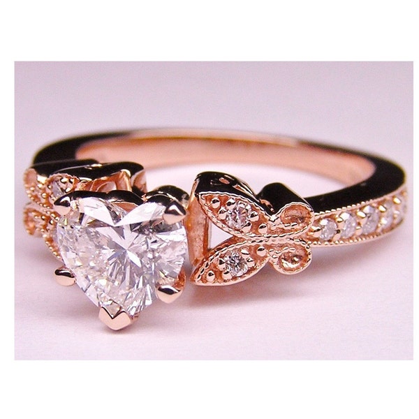 Pink Diamond Engagement Ring Etsy