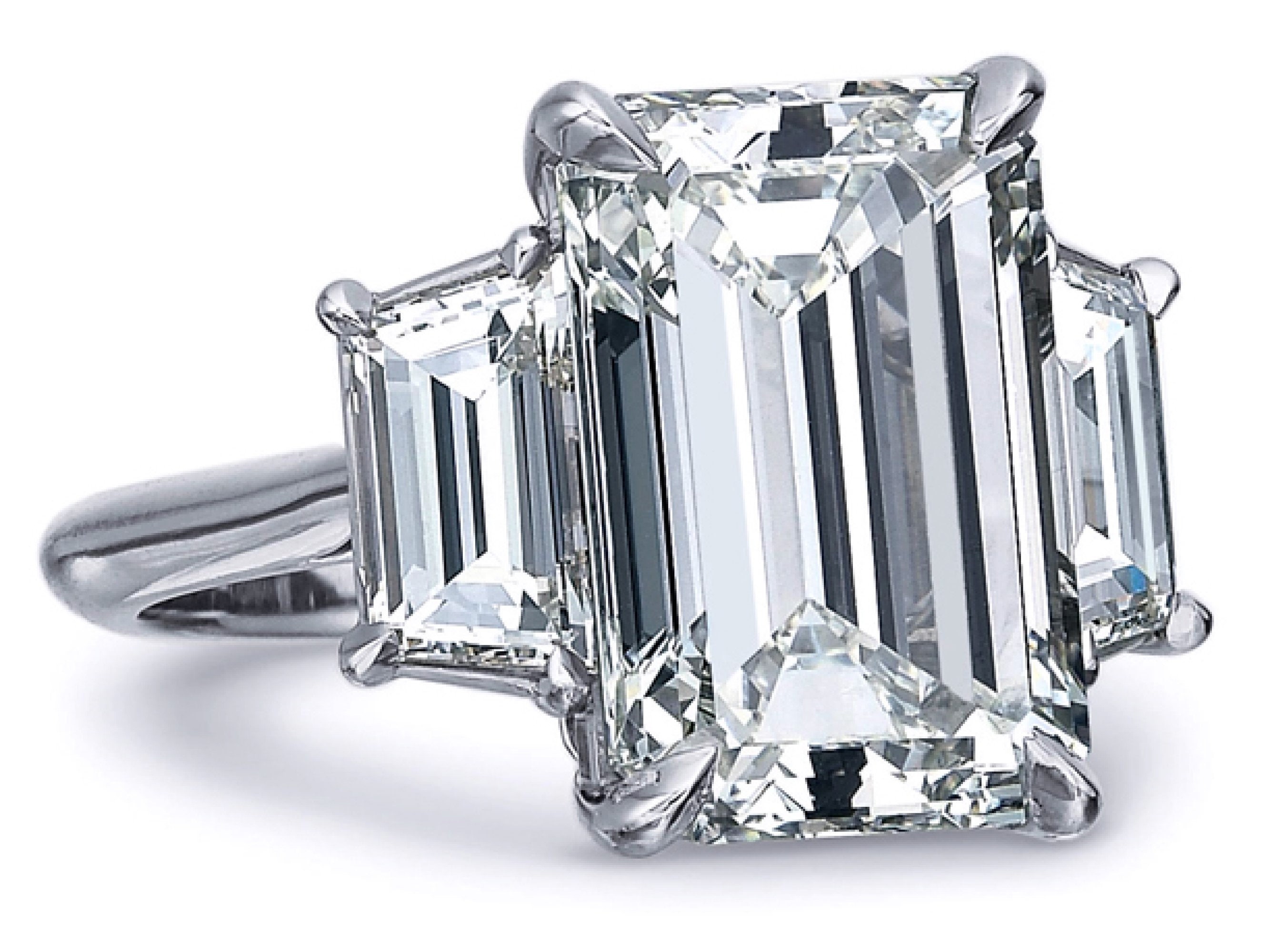 Emerald cut hotsell with trapezoids