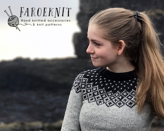 Custom-Order Bohéme Sweater for women: Hand-Knitted in Faroe Islands Wool