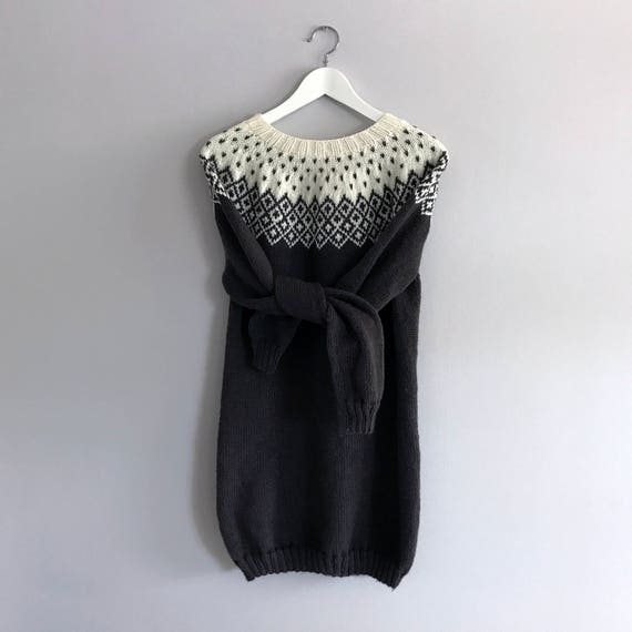 fair isle sweater dress women