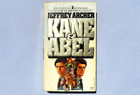 Kane Abel A Novel By Jeffrey Archer Vintage Paperback Book Etsy