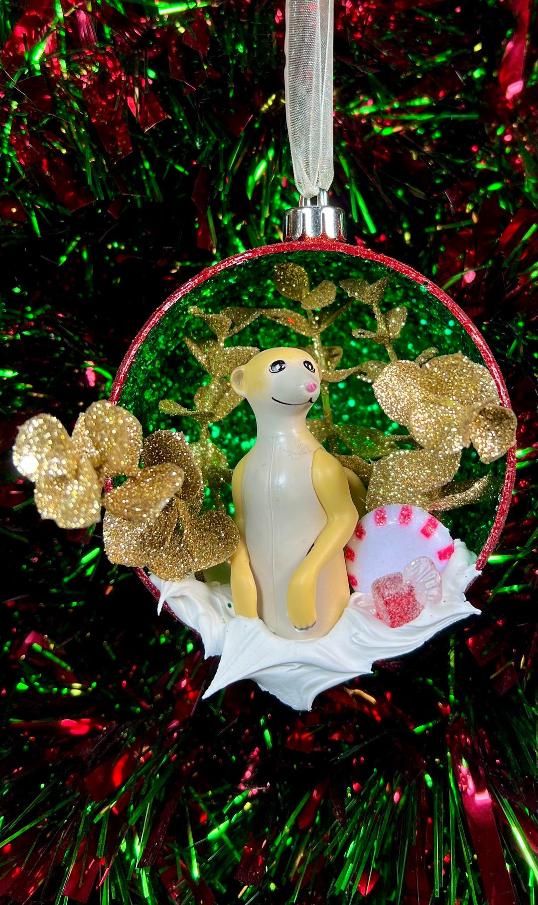 Meerkat Terrarium Christmas Ornament Etsy