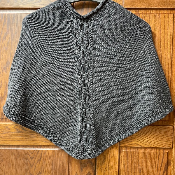 Children's Cabled Poncho - CUSTOM ORDER Size & Yarn Color