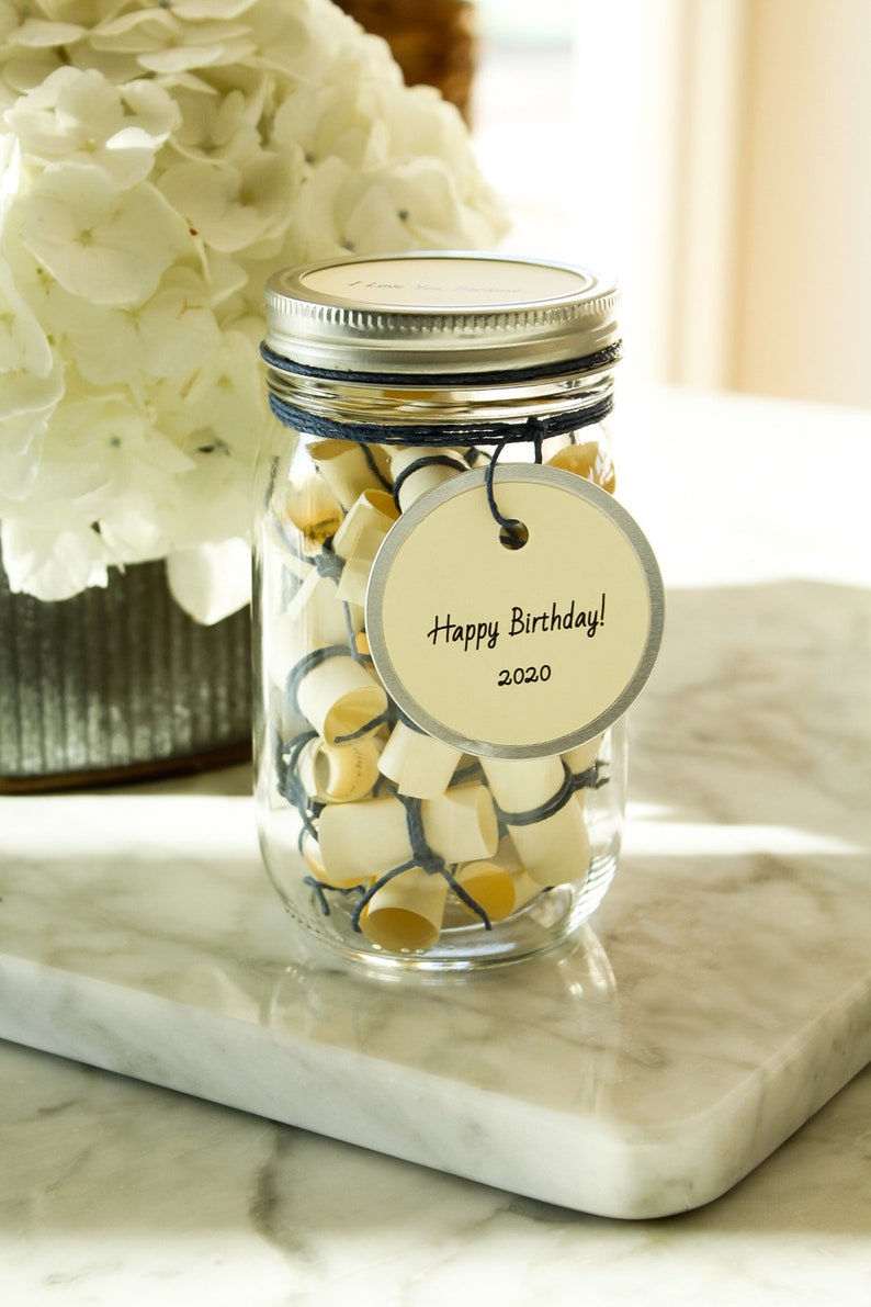 Mason Jar Filled With Personalized Notes Of Love Wish Jar Etsy