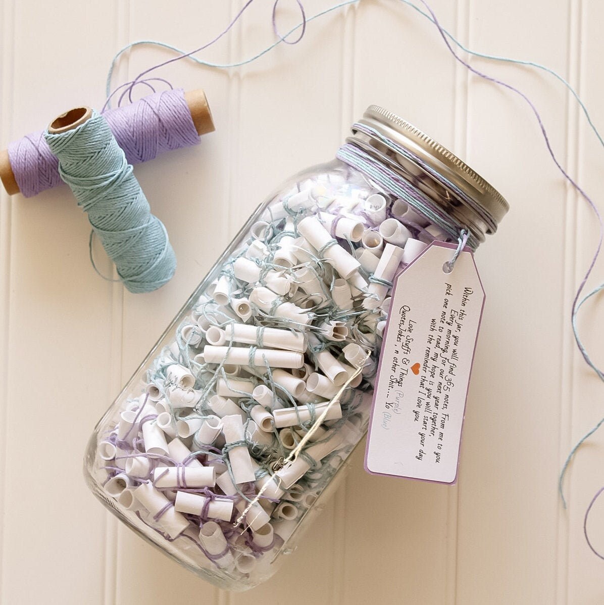 365 Message Filled 64oz Mason Jar Love Etsy Canada