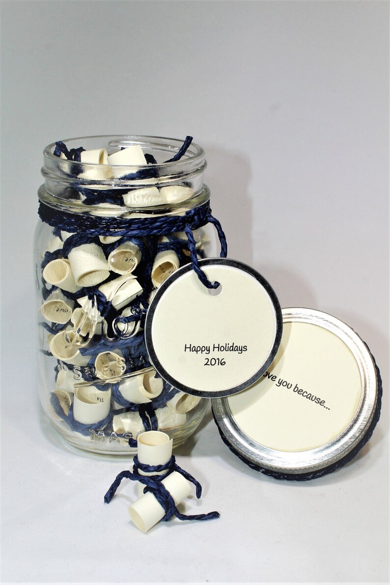 Mason Jar Filled With Personalized Notes Of Love Wish Jar Etsy