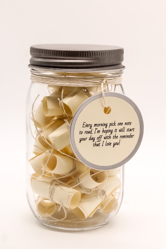 Message Filled Mason Jar Wish Jar-love 