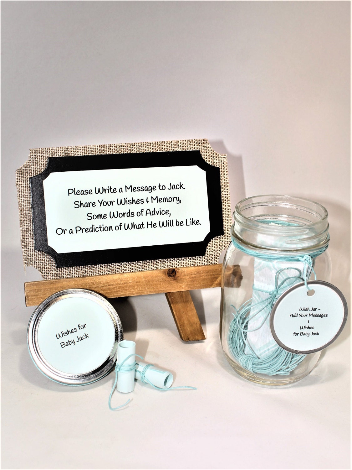 Message Filled Wish Jar Party Baby Shower Bridal Shower Etsy