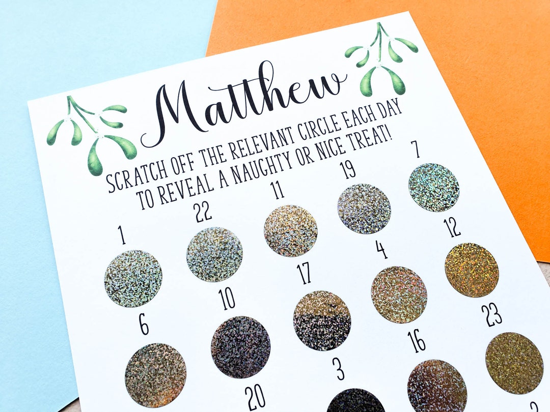 Scratch off Alternative Advent Calendar, Adult Advent Calendar for Men