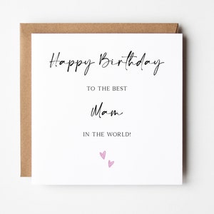 Meilleure carte d'anniversaire de maman, meilleur anniversaire de maman du monde, carte d'anniversaire de maman sentimentale, meilleur maman du monde, carte d'anniversaire pour maman