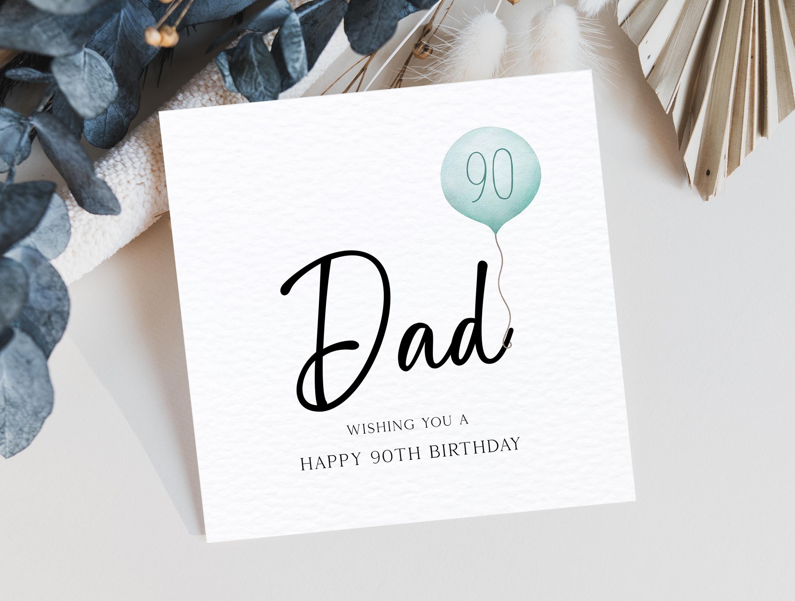 90th Birthday Card Dad UK