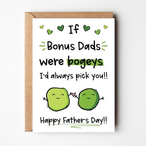 Carte de fête des pères drôle en prime - carte de fête des pères Bogey pour papa en prime - carte papa idiote en prime - carte de fête des pères pour lui - carte beau-père