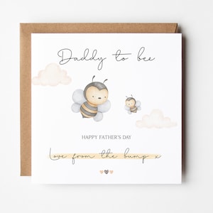 Carte de fête des pères, première carte de fête des pères, carte de fête des pères abeille, pour notre première fête des pères, carte de fête des pères pour futur papa