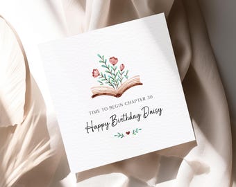 Personalized Book Lover Birthday Card: Next Chapter