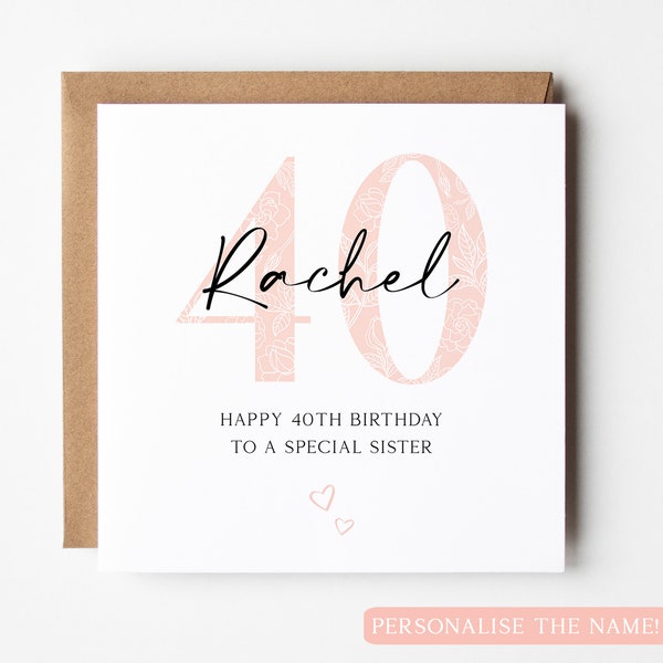 40th Birthday Sister - Etsy