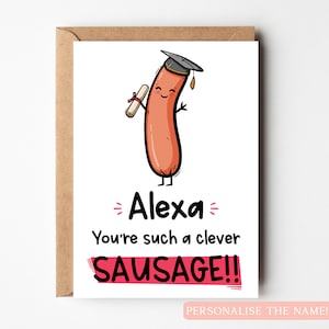 carte de remise de diplôme personnalisée | Carte de félicitations | Carte de résultats d'examen | Carte de saucisse intelligente | Université Félicitations | Carte de diplôme