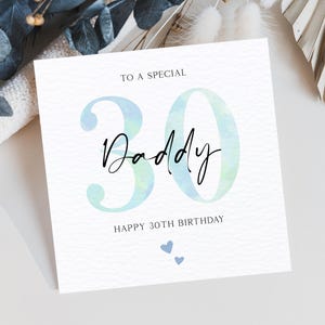 Carte 30e anniversaire pour papa, carte 30e anniversaire papa, carte 30e anniversaire, carte spéciale 30e anniversaire papa, 30e carte papa des enfants