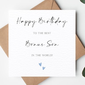 Meilleure carte d'anniversaire fils bonus, meilleur anniversaire fils bonus du monde, carte d'anniversaire fils bonus sentimentale, meilleure carte fils bonus, carte beau-fils
