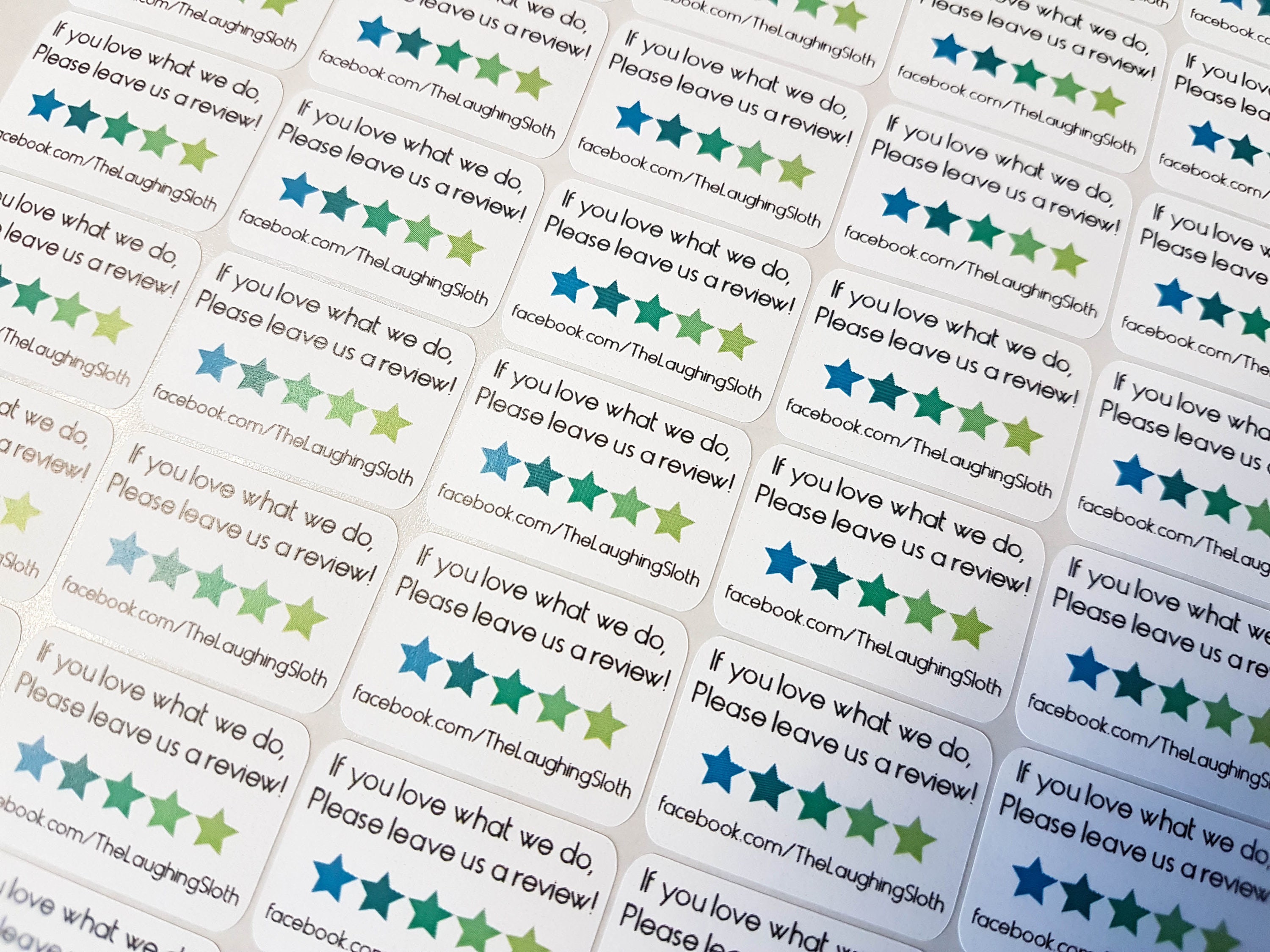 Leave a Review Stickers, Packaging Stickers, Personalised Sticker, Th…