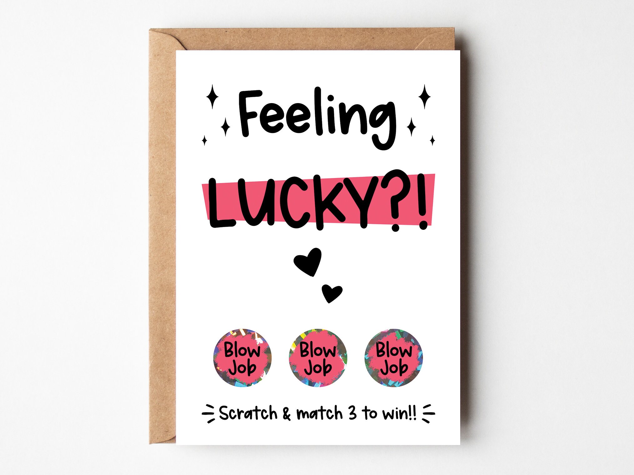 Naughty Boyfriend Scratch off Valentine Card Valentine's - Etsy