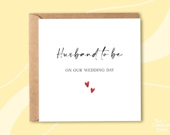 Husband To Be Wedding Day Card, Our Wedding Card, Fiance Wedding Card, Husband To Be Wedding Card, Happy Couple Wedding Card