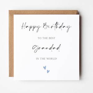 Joyeux anniversaire au meilleur grand-père du monde carte, carte d'anniversaire meilleur grand-père du monde, carte d'anniversaire grand-père sentimental, carte pour lui