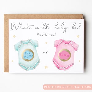 Cartes de genre à gratter, C'est un garçon, C'est une fille, Révélation de genre amusante, Cartes à gratter, Faire-part de grossesse, Cartes de jeux pour baby shower