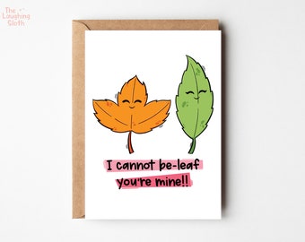 You're Mine Valentines Card | Cheesy Boyfriend Card | Girlfriend Valentine's Card | Plant Pun Card | Silly Valentine | Anniversary Card