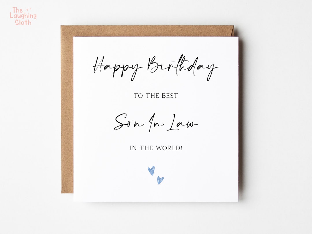 Best Son in Law Birthday Card, Worlds Best Son in Law Birthday ...
