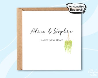 Personalised New Home Card, Personalised Congratulations On Your New Home Card, New Home Card, String Of Pearls Card, Pretty New Home Card