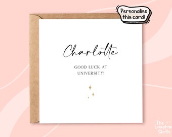 Personalised Good Luck At University Card, Personalised Good Luck Card, University Card, Good Luck Card, Daughter Good Luck At University