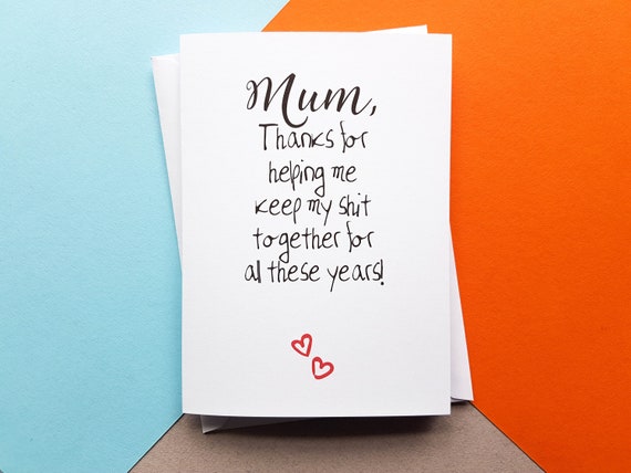 Rude Mother S Day Card Rude Card Funny Mother S Day Etsy