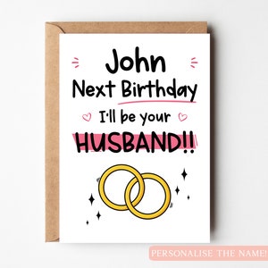Carte d'anniversaire personnalisée fiancé, carte de fiancé gay, carte d'anniversaire pour fiancé, carte de fiançailles, mariage, carte d'alliance