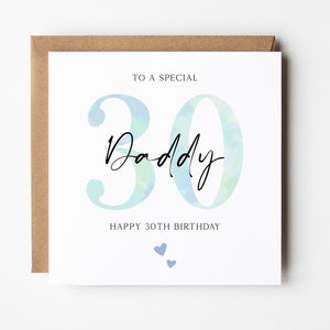 30th Birthday Card For Daddy, Daddy 30th Birthday Card, 30th Birthday Card, Special Daddy 30th Birthday, Daddy 30th Card From The Kids image 1