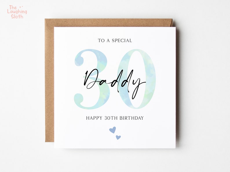 30th Birthday Card For Daddy, Daddy 30th Birthday Card, 30th Birthday Card, Special Daddy 30th Birthday, Daddy 30th Card From The Kids image 1