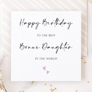 Joyeux anniversaire à la meilleure fille du monde carte d'anniversaire, carte d'anniversaire fille bonus du monde, anniversaire fille bonus sentimental