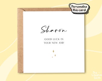 Personalised Good Luck At Your New Job Card, Personalised Good Luck Card, New Job Card, Good Luck Card, Colleague New Job Good Luck Card