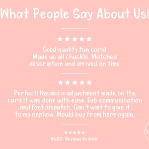 May include: A light pink background with white text. The text reads "What People Say About Us!" with customer reviews and star ratings below. The Laughing Sloth logo is in the bottom right corner.