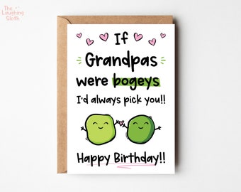 Funny Grandpa Birthday Card, Funny Birthday Card For Grandad, Silly Gramps Birthday Card, Birthday Card For Gramps, Grandad Birthday Card