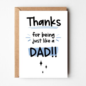 Juste comme un papa carte de vœux | Carte d'anniversaire de beau-père | Voiture d'anniversaire de beau-père | Carte de fête des pères | papa | Carte Meilleur beau-père | Papa en prime