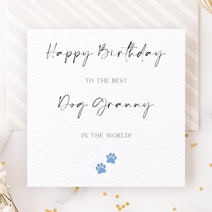 Meilleur chien carte d'anniversaire grand-mère, meilleur chien grand-mère du monde carte, carte d'anniversaire sentimentale grand-mère chien, des chiens, carte d'amant de chien