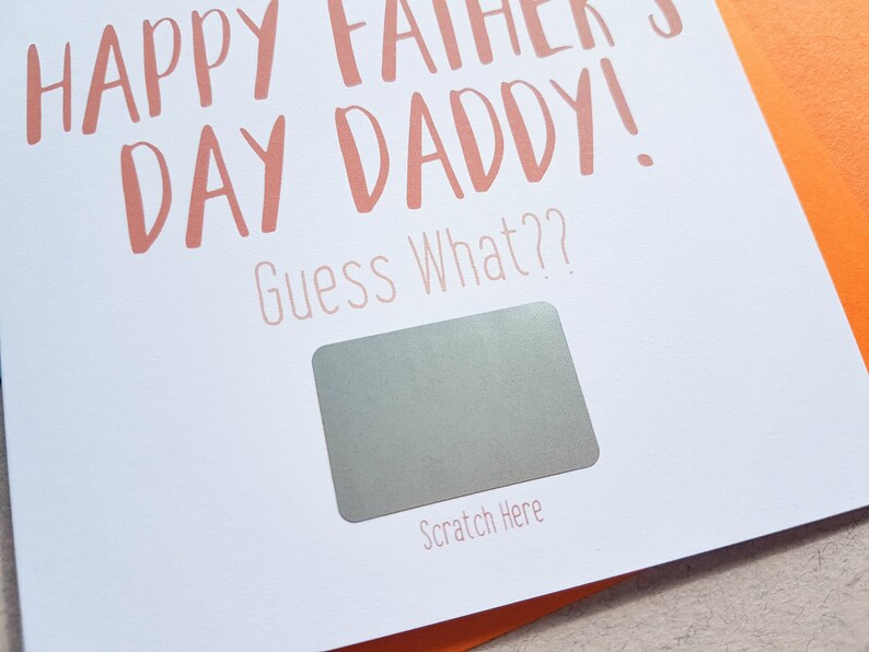 Father's Day Pregnancy Announcement Card Scratch Off Etsy