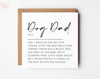 Dog Dad Definition Card, Happy Father's Day Card, Dog Dad Meaning Card, Father's Day From The Dog Card, Birthday From The Dog, Doggy Daddy
