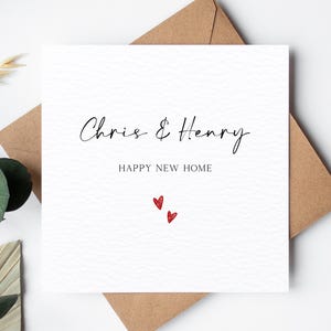 Carte personnalisée pour nouvelle maison, Félicitations personnalisées pour votre nouvelle maison, Carte pour nouvelle maison d'un ami, Carte coeur, Carte pour jolie nouvelle maison
