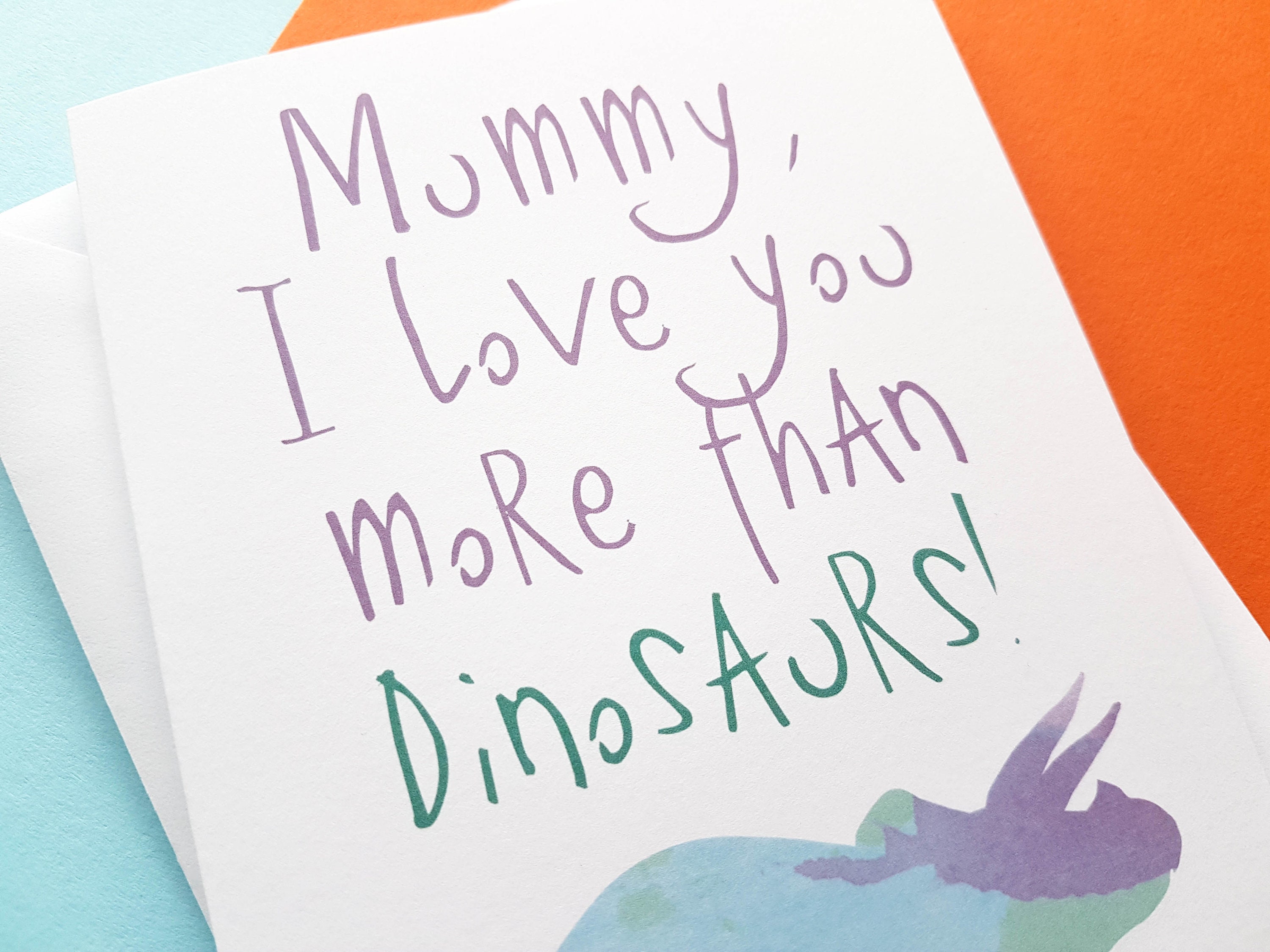 Mummy Dinosaur Card Dinosaur Mother's Day Card Cute | Etsy