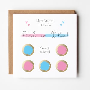 Cartes de genre à gratter, C'est un garçon, C'est une fille, Révélation de genre amusante, Cartes à gratter, Nouveau-né, Faire-part de grossesse, Shower de bébé