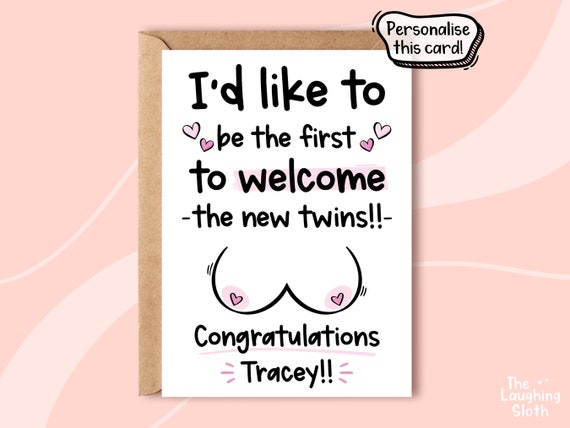 Congratulations on Your New Boobs, Boob Job Congratulations Card
