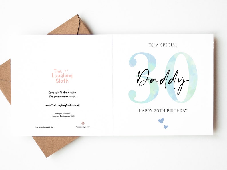 30th Birthday Card For Daddy, Daddy 30th Birthday Card, 30th Birthday Card, Special Daddy 30th Birthday, Daddy 30th Card From The Kids image 2