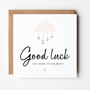 Carte porte-bonheur FIV, Carte porte-bonheur TTC, Carte porte-bonheur pour bébé, Bonne chance dans votre voyage de FIV, Carte Bonne chance à l'essai de concevoir