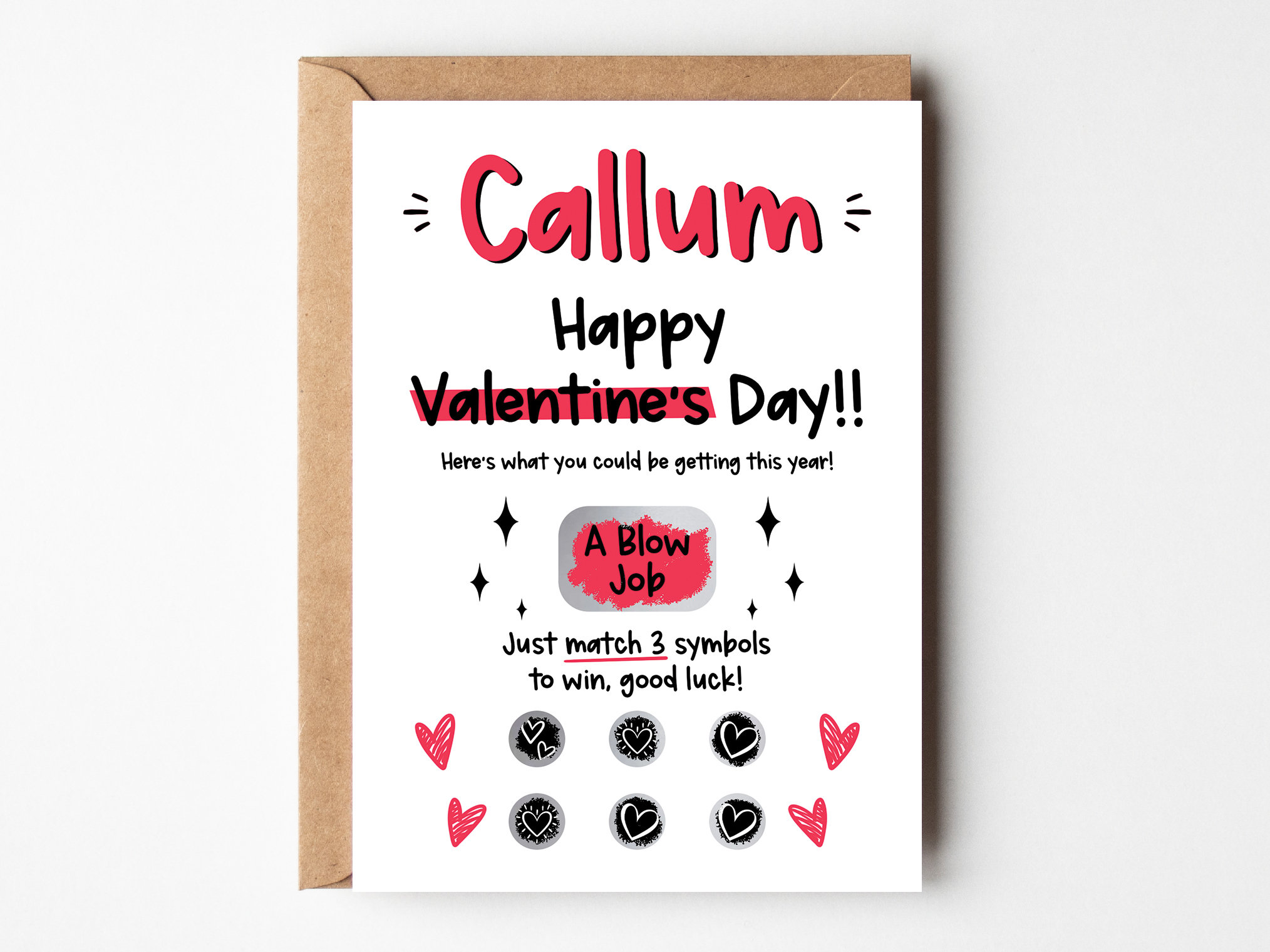 Personalised Rude Scratch off Valentines Card - Etsy Ireland